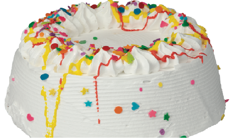 7″ ROUND ICE CREAM CAKE PICK UP TODAY