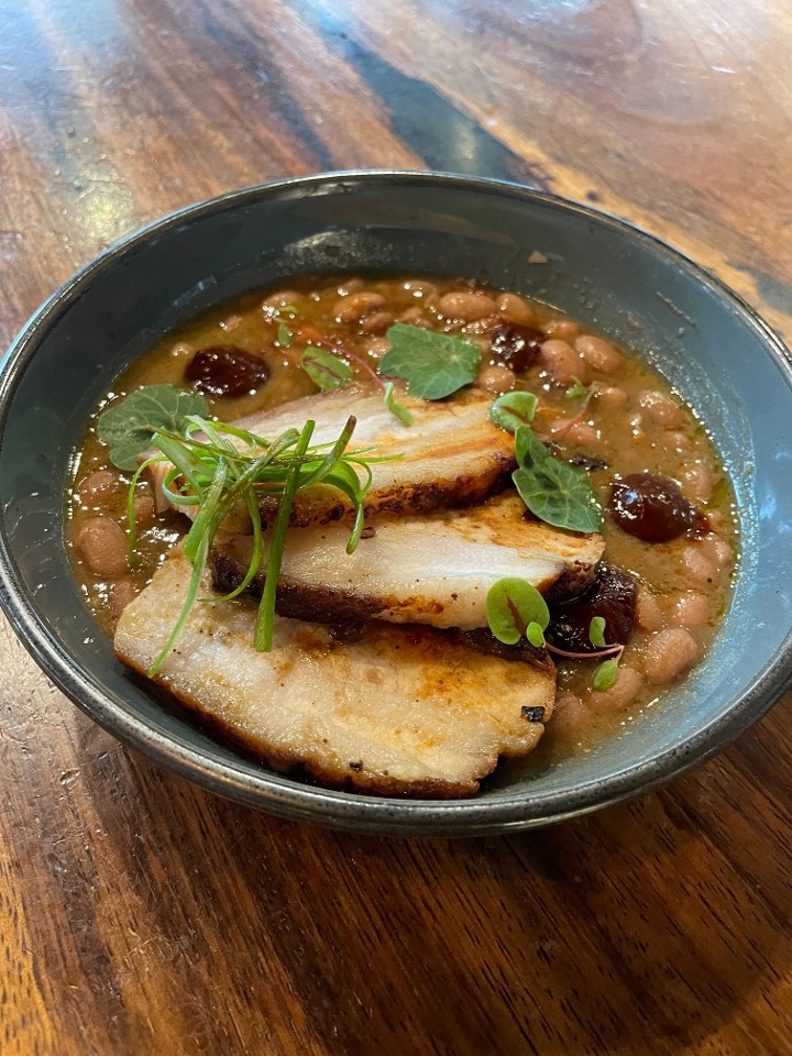 COMMUNION Seared Pork Belly & Beans