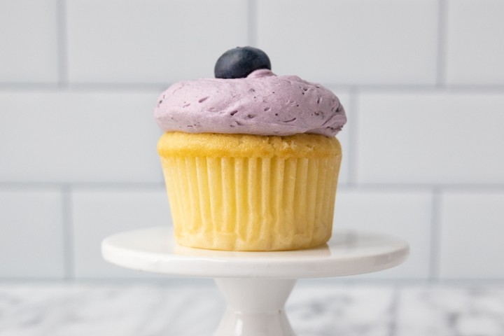 Blueberries & Cream Cupcake