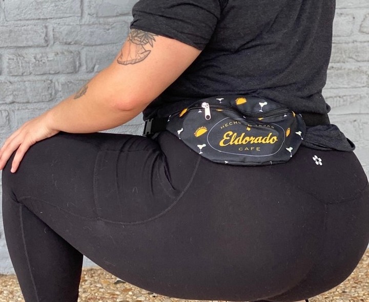 Fanny Pack! Black with Taco & Margarita Pattern