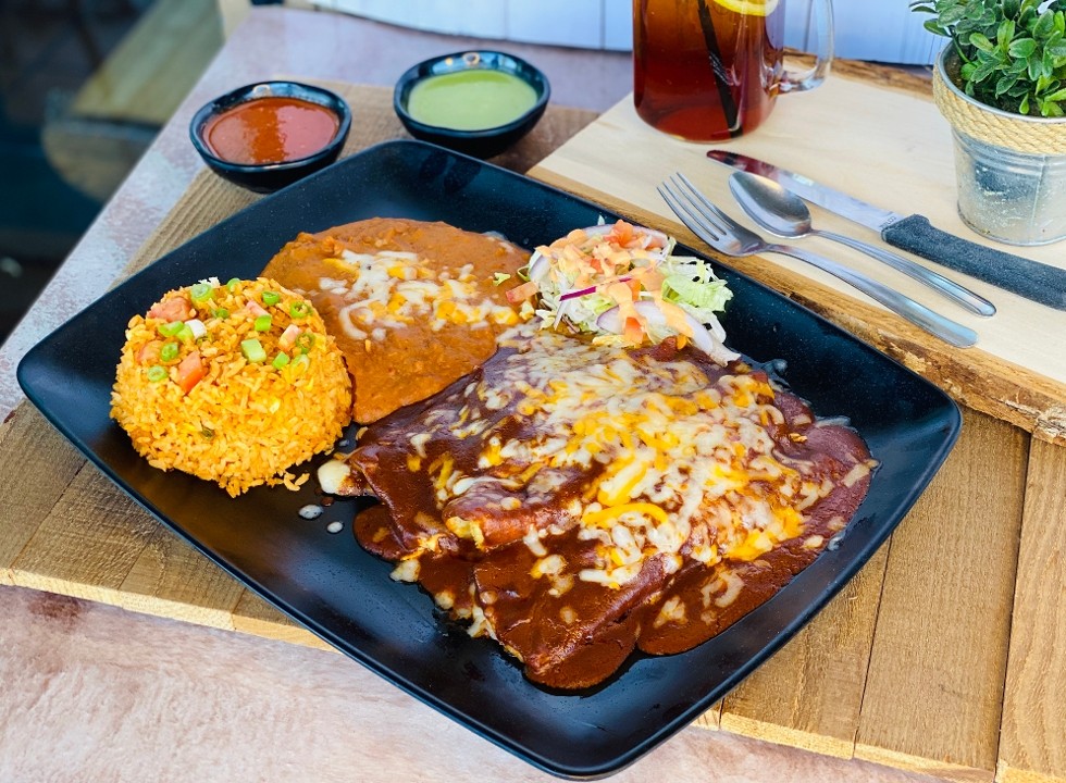 Mole Enchiladas Plate