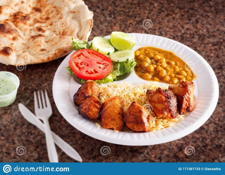 Chicken Tikka Kabob Platter