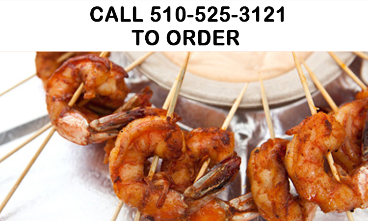 shrimp skewers platter (60 min for pickup)
