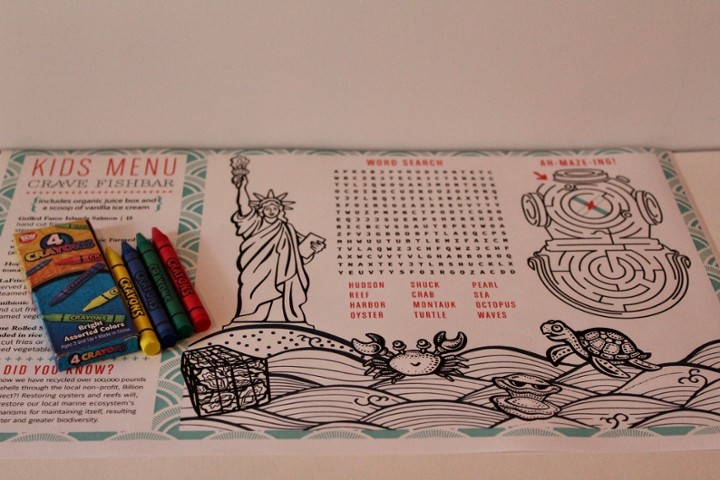 Kid's Menu & Crayons