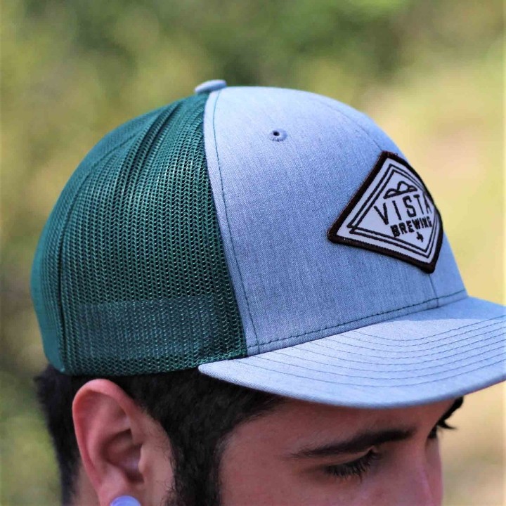 Hat - Grey/Dk Green Patch