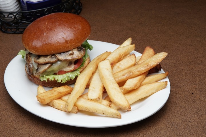 Mushroom Swiss Burger