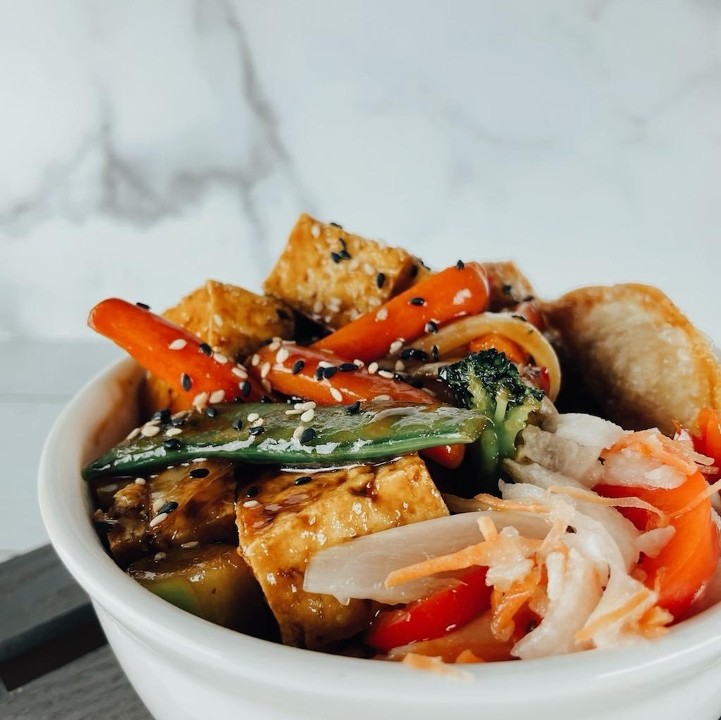 Teriyaki TOFU w/white rice BOWL