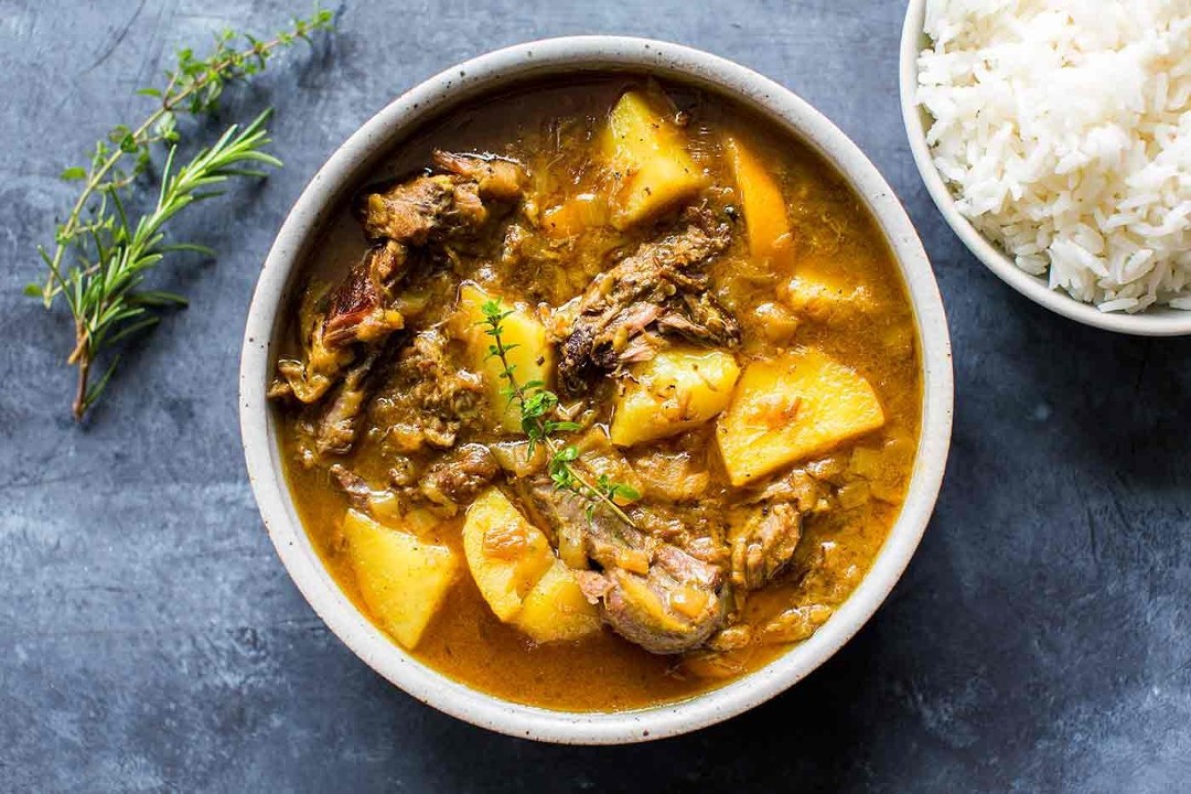 Lamb Potatoes Curry w/Rice (Halal)