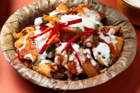 Smash Samosa Chaat