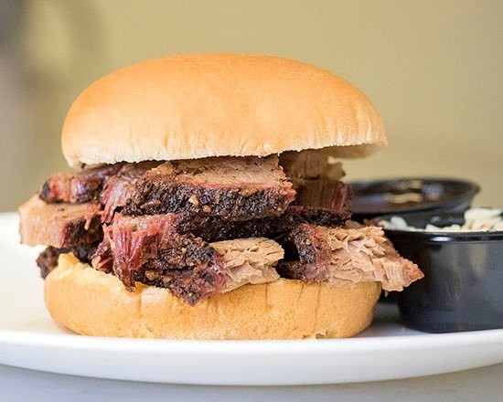 Sliced Brisket Sandwich