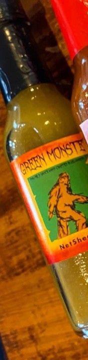 Green Monster Hot Sauce Bottle
