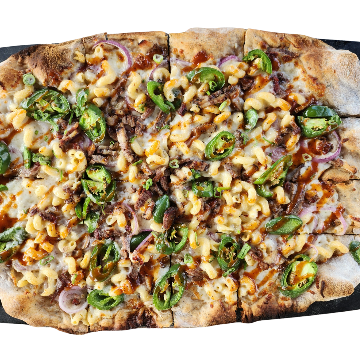 Brisket Mac and Cheese Pizza