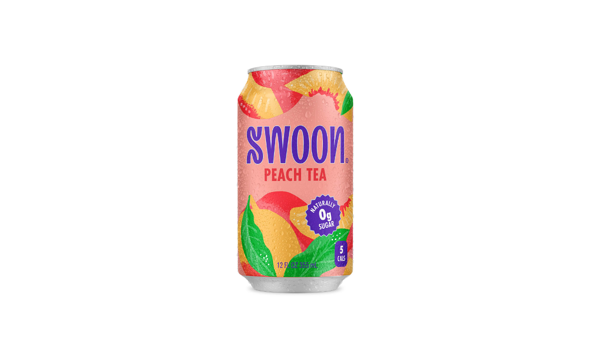 Swoon Peach Tea, No Sugar (12oz can)