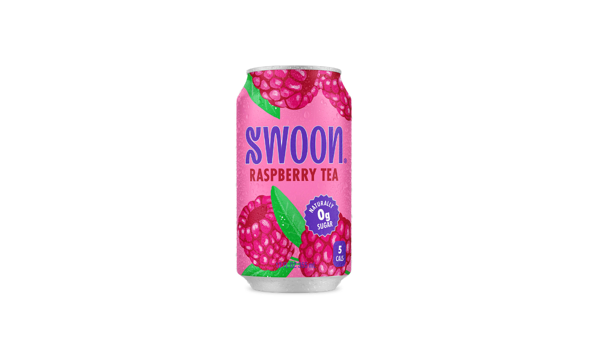 Swoon Raspberry Tea, No Sugar (12oz can)