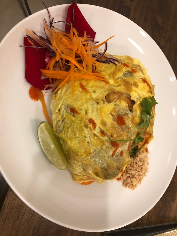 #34 Pad Thai Wrapped In Egg