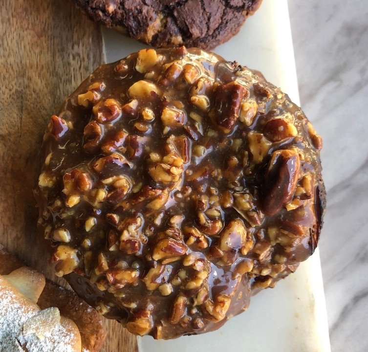 salted hazelnut sticky bun