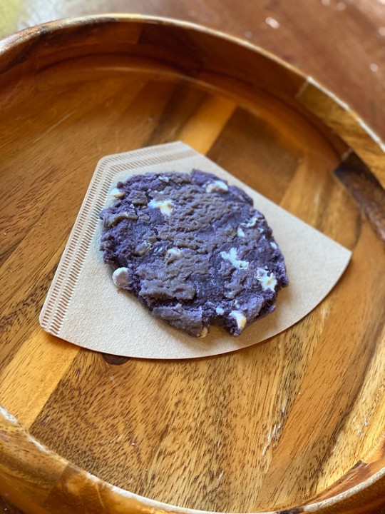 White Chocolate Chip Ube Cookies