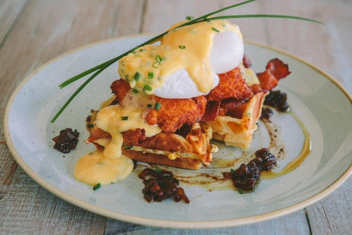 Chicken & Waffle Benedict