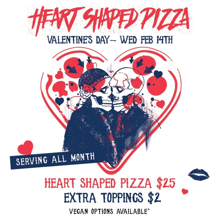 Vegan Heart-Shaped Pizza