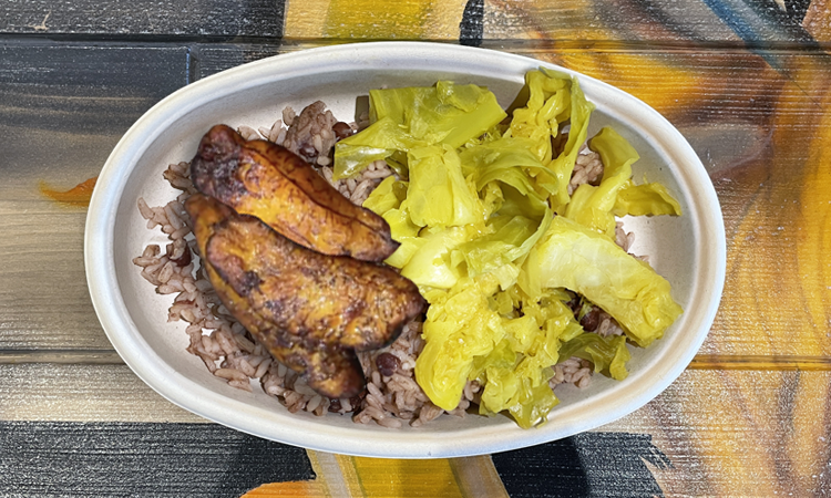 Legacy Menu- Trio Bowl (Jamaican Rice, Cabbage, Plantains)