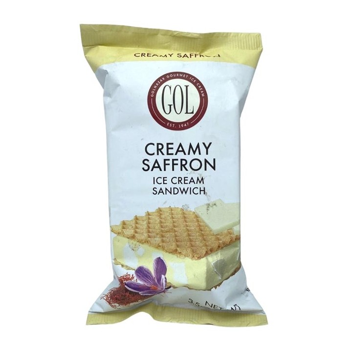 Creamy Saffron Ice Cream Sandwich (3.5 oz)