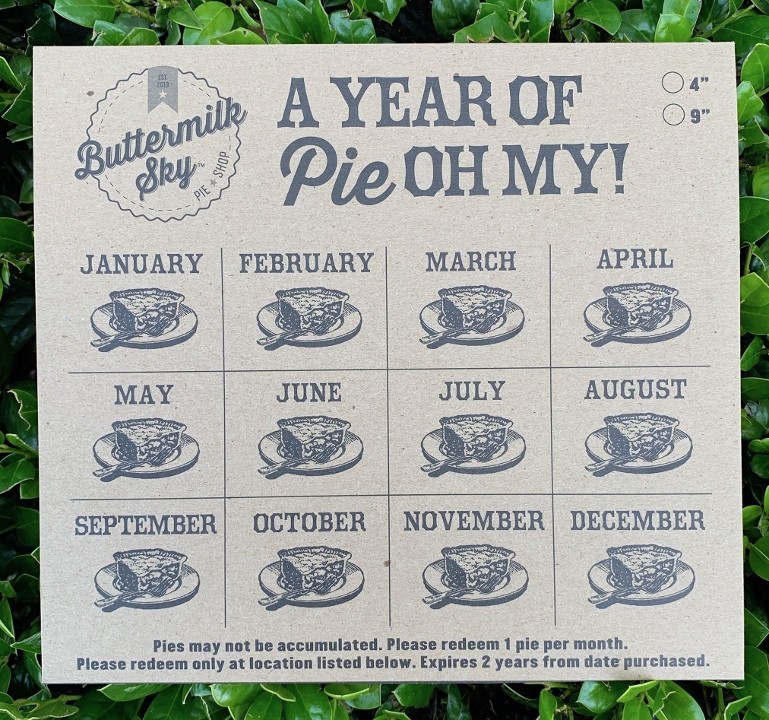 4” Pie for a Year