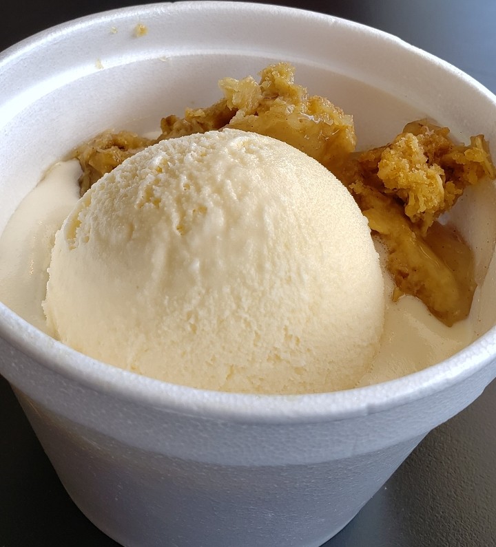 A La Mode (ice cream on top of crisp).