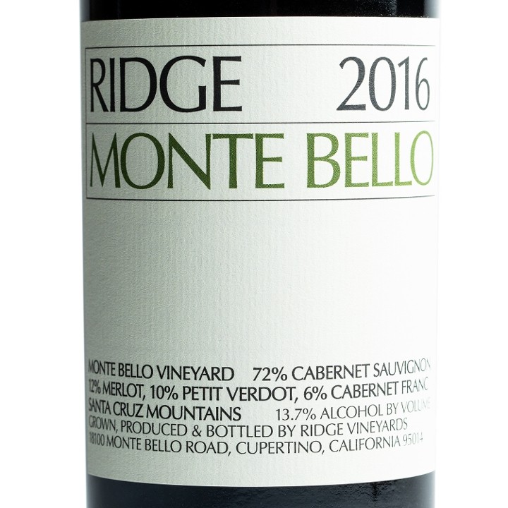 Monte Bello, Ridge Vineyards, Santa Cruz Mountains