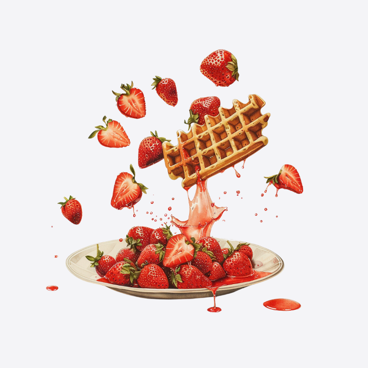 Amaranth Waffles & Strawberries (New!)