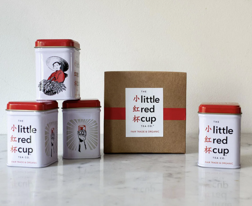 The Red Little Cup Tea Tins - Jasmine Green
