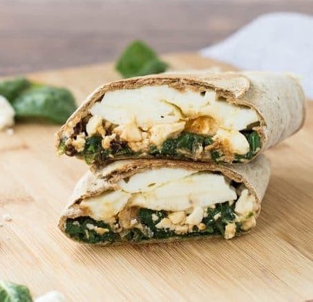 Fresh Egg Whites | Spinach | Feta | Whole Wheat Wrap