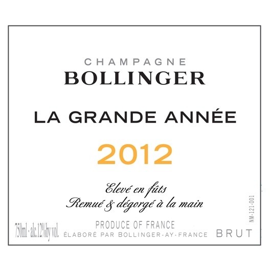 Bollinger “La Grande Année” Brut 2012