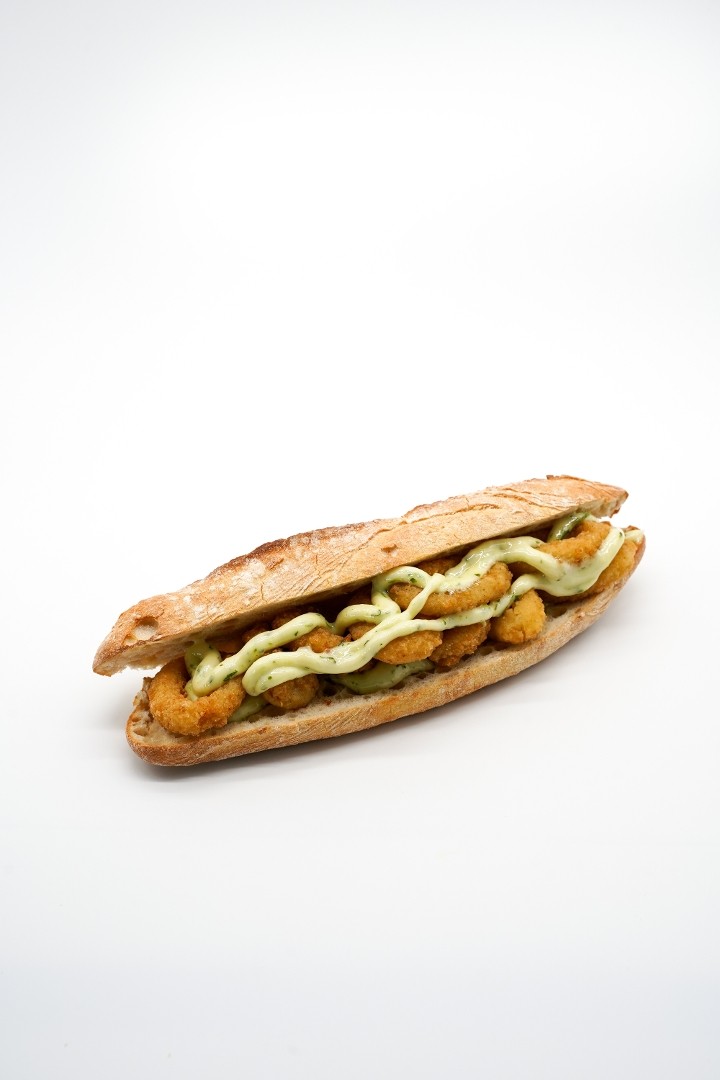 94. Fried calamari with alioli (Rustic Bread)
