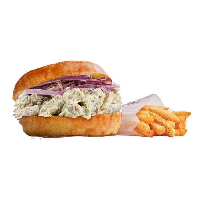 Peruvian Chicken Salad Sandwich & French Fries