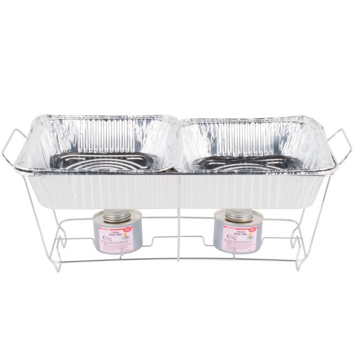 Wire Chaffing Dish Rack Set Up