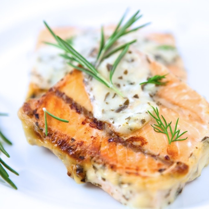 Salmon with Mustard Dill Sauce