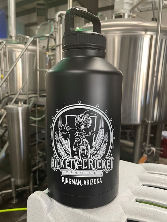 64 oz. Black Stainless Steel Growler