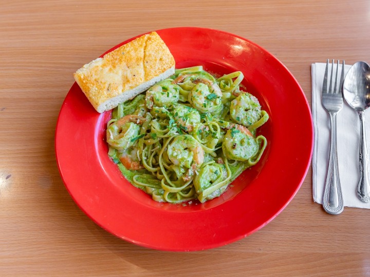 Fettuccini Pesto Shrimp