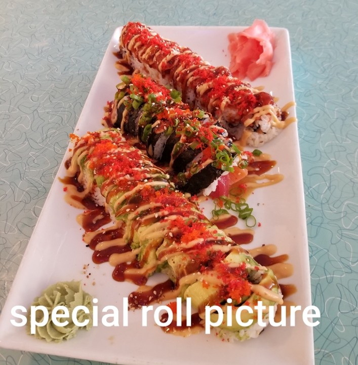 Starburst Roll (crispy flash fried tuna salmon & avocado)