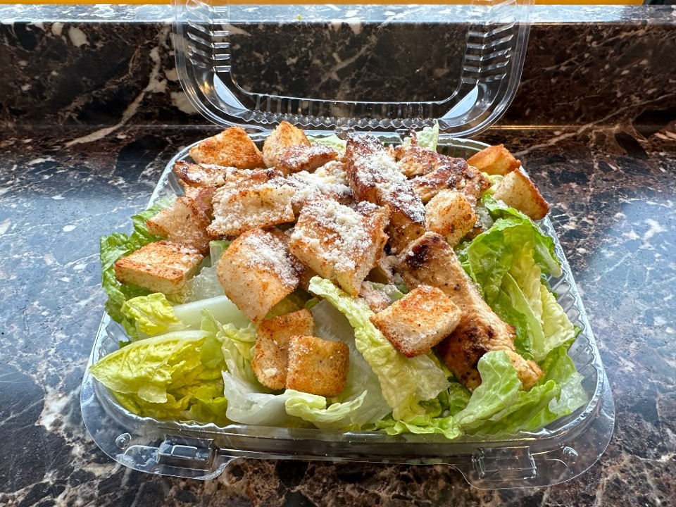 Grilled chicken caesar salad