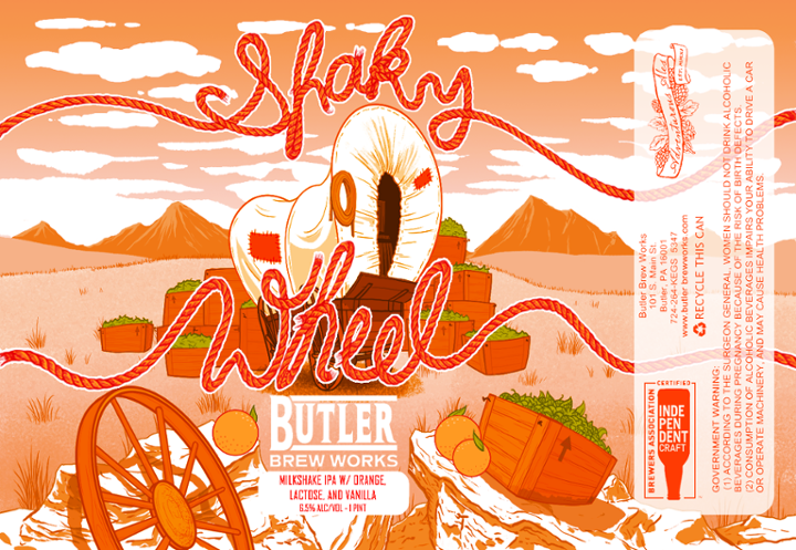 Shaky Wheel-Orange 4-pack