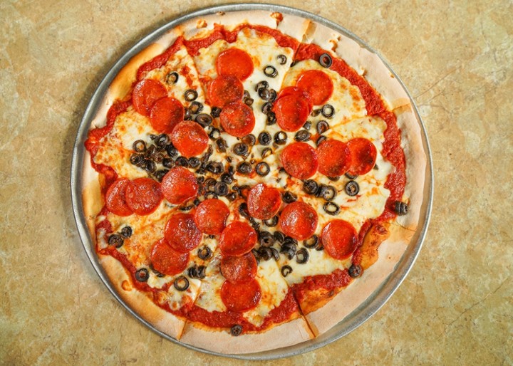 (10) 15" Pepperoni and Black Olives