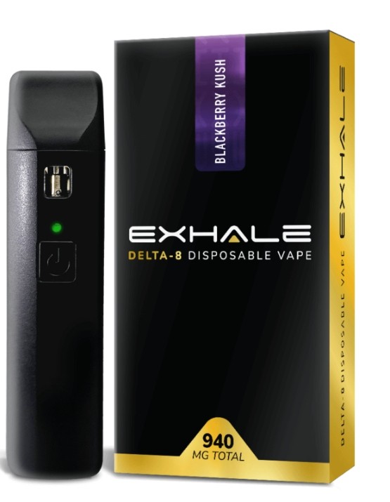 Exhale Delta 8 Disposable Vape 900MG Blackbery Kush