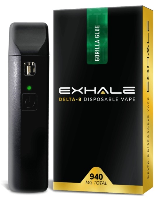 Exhale Delta 8 Disposable Vape 900MG Gorilla Glue