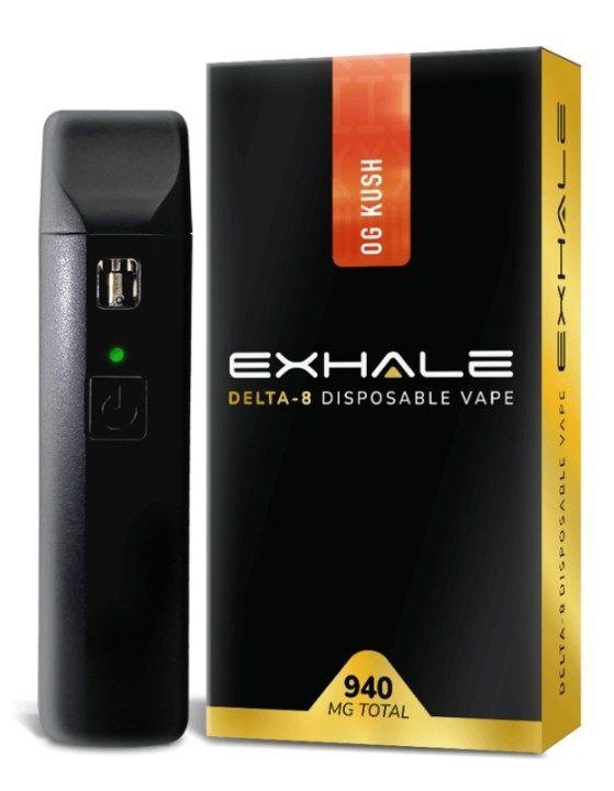 Exhale Delta 8 Disposable Vape 900MG OG Kush