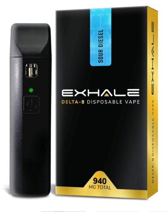 Exhale Delta 8 Disposable Vape 900MG Sour Diesel
