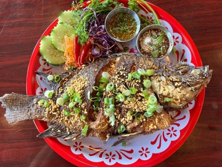 Garlic Fried Whole Fish