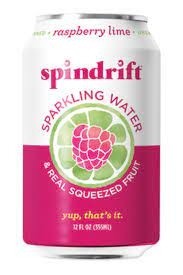 Spindrift Raspberry Lime Soda 12 oz can