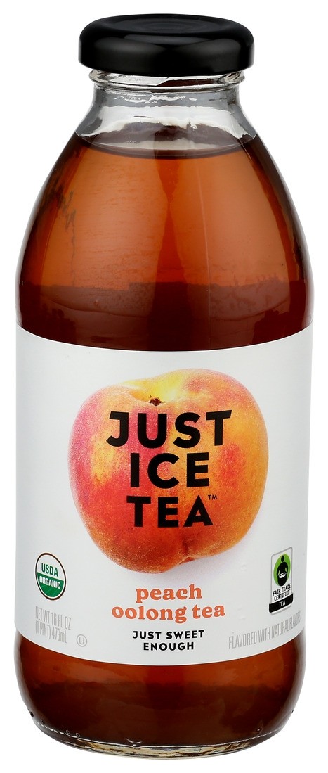 Just Tea Oolong Peach Tea bottle 16 oz Organic