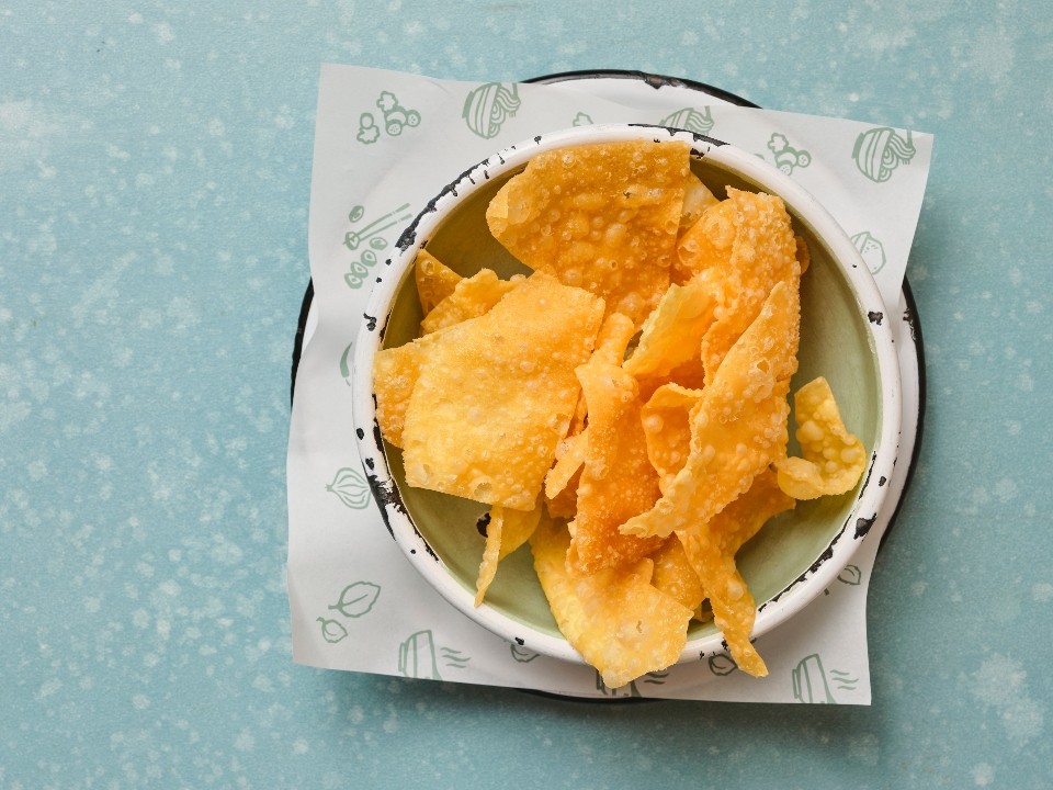 Side of fried wonton chips